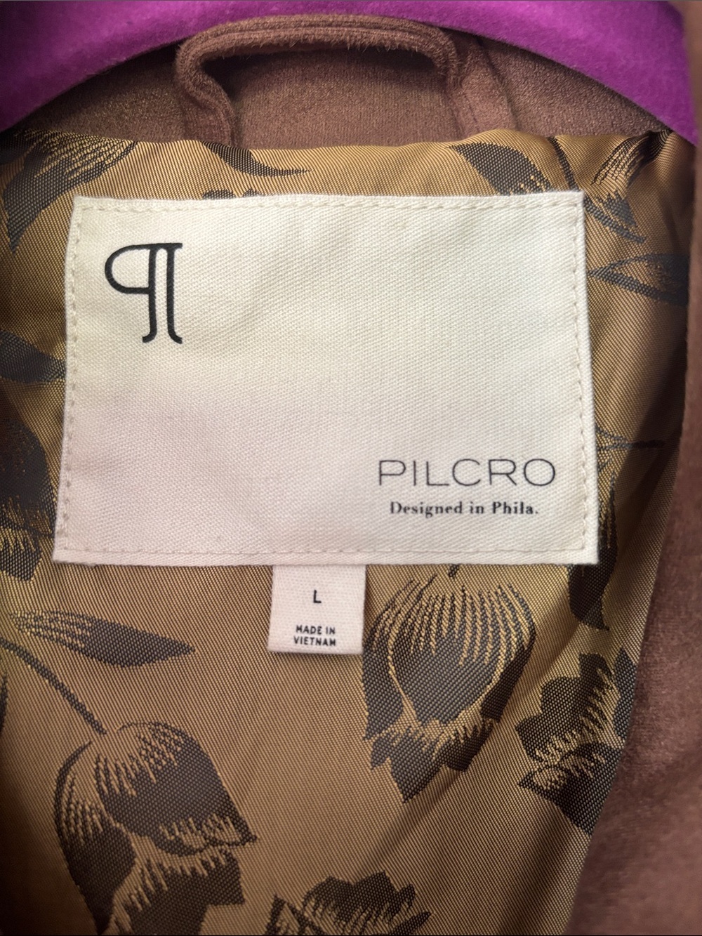 Anthropologie Pilcro The Tillie Relaxed Vegan Suede Shirt Jacket L - Picture 6 of 12